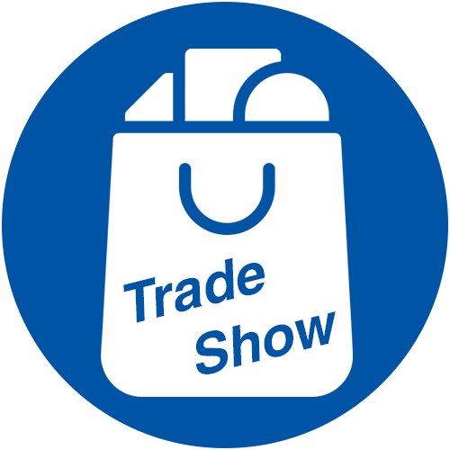 bag with the word tradeshow on the side